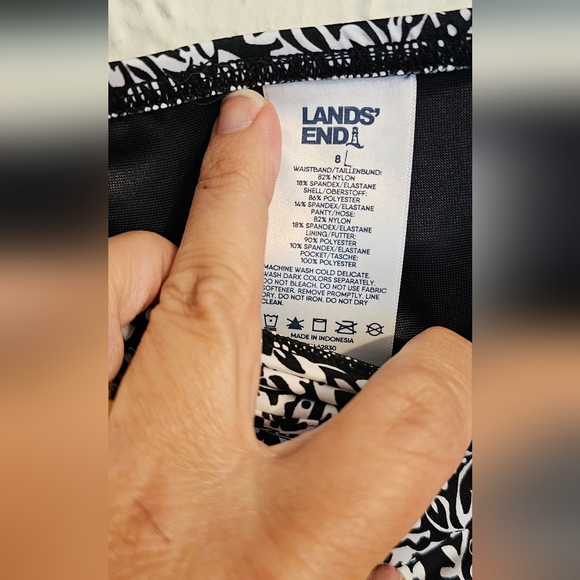 Set Lands' End Paisley Print Women's Tankini 2 Piece Swim - Picture 9 of 9